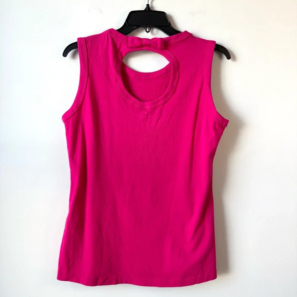Kate‎ Spade Keyhole Bow Back Tank Top Hot Pink M